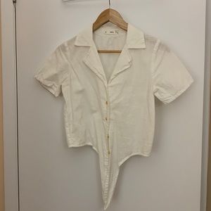 White Mango Biwling Shirt with tie, size 2